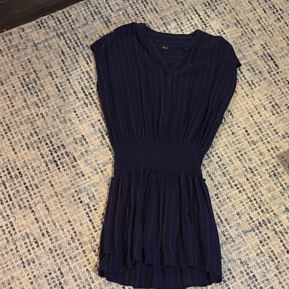Rails Navy Blue Striped knee length Dress
